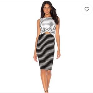 Bailey/44 Petite xsmall black and white cut out body con dress.